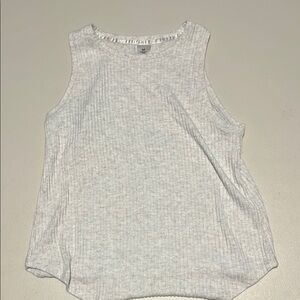 Casual Heather Gray Ribbed Tank Top